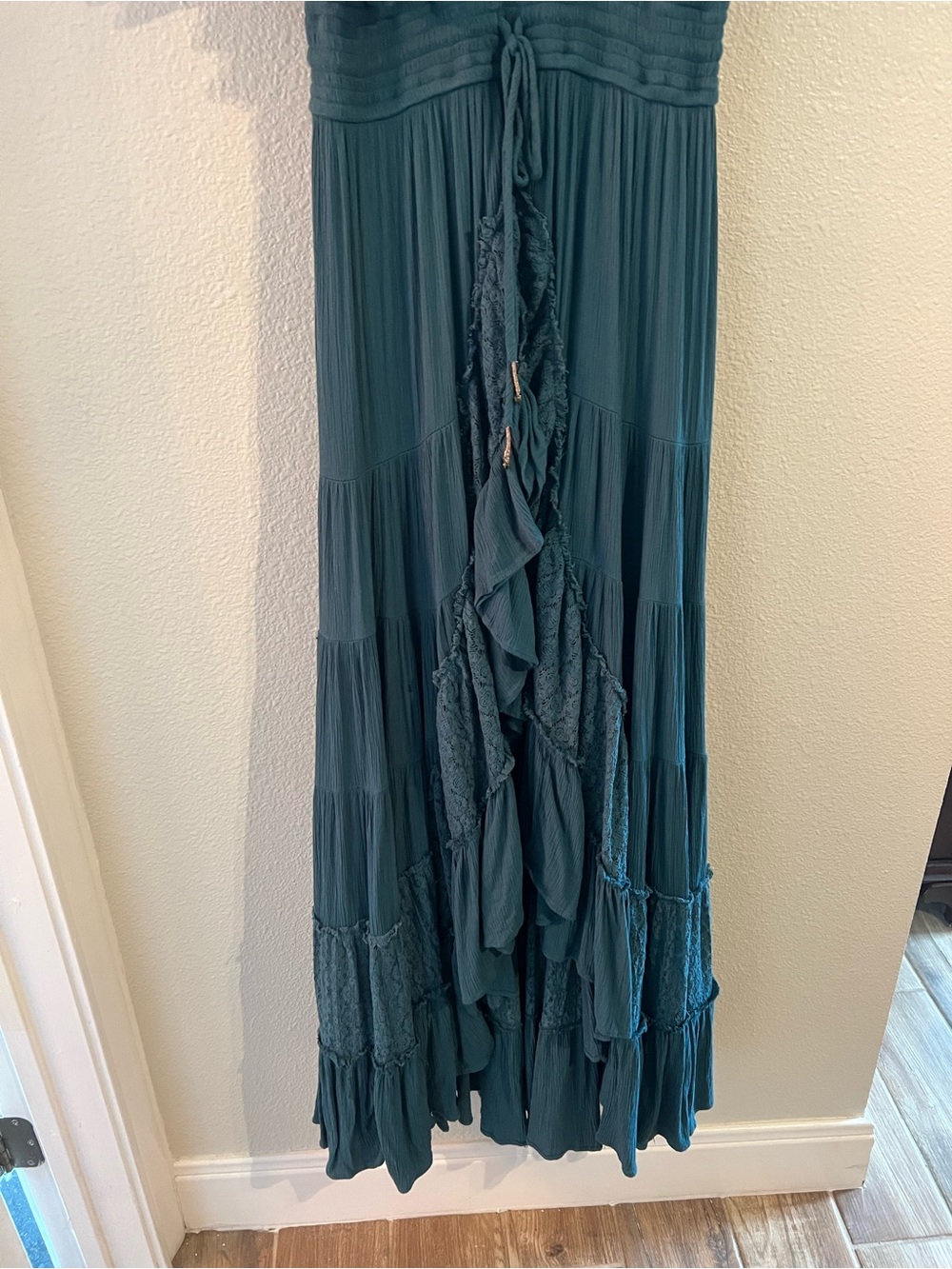 Free People Forest Green Tiered Maxi Dress - Picture 10 of 16